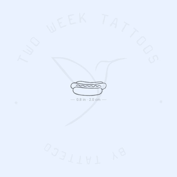 Hot Dog Semi-Permanent Tattoo - Set of 2