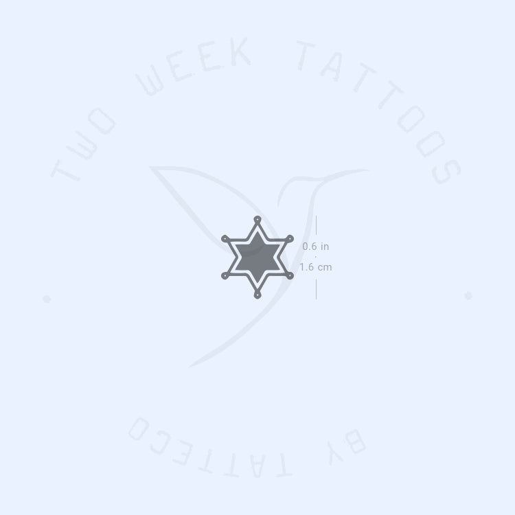 Tatuaje semipermanente de la estrella del sheriff (juego de 2)