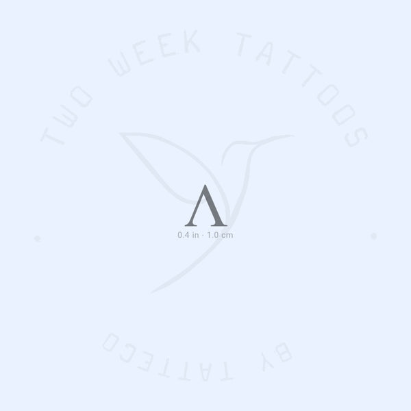 Uppercase Lambda Semi-Permanent Tattoo - Set of 2