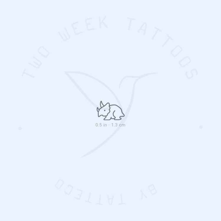 Small Triceratops Semi-Permanent Tattoo - Set of 2