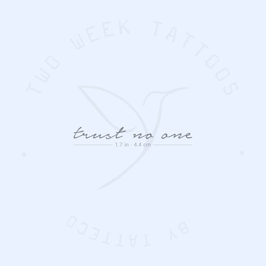 Trust No One Semi-Permanent Tattoo - Set of 2