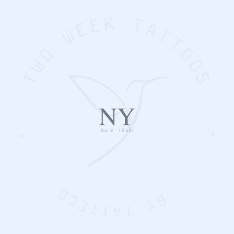 NY - New York Semi-Permanent Tattoo - Set of 2
