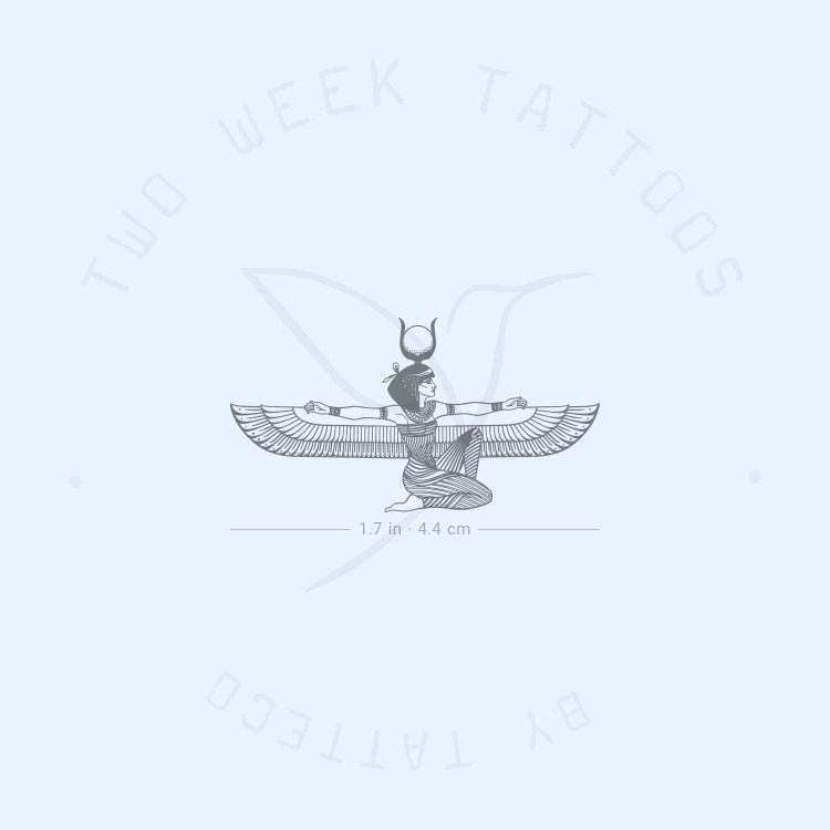 Tatuaje semipermanente pequeño de Isis (juego de 2)