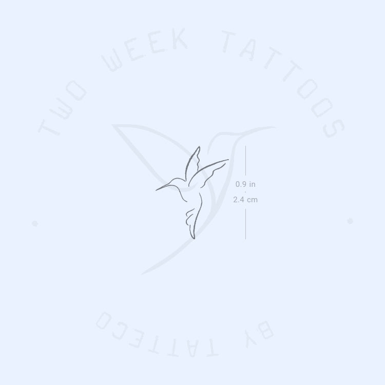 Tatuaje semipermanente de colibrí - Juego de 2