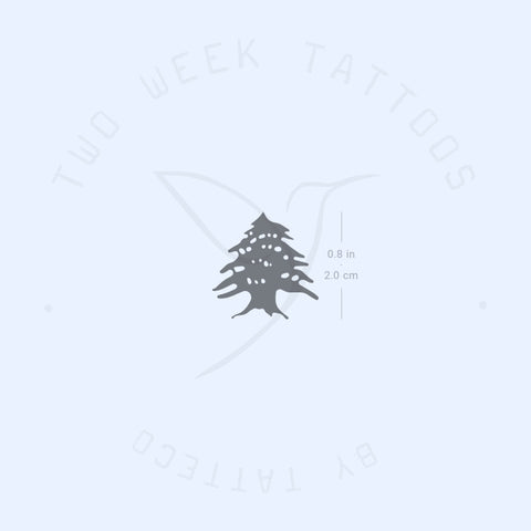 Cedar Tree Semi-Permanent Tattoo - Set of 2