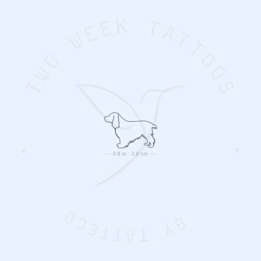 Tatuaje semipermanente de Cocker Spaniel - Juego de 2