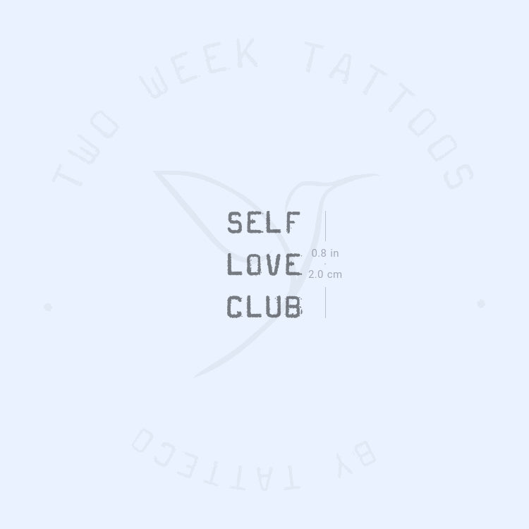 Tatuaje semipermanente Self Love Club - Juego de 2