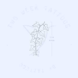 Common Ivy Plant Semi-Permanent Tattoo - Set of 2