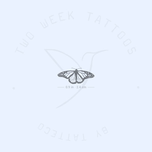 Tatuaje semipermanente de mariposa tigre común (pequeño) - Juego de 2