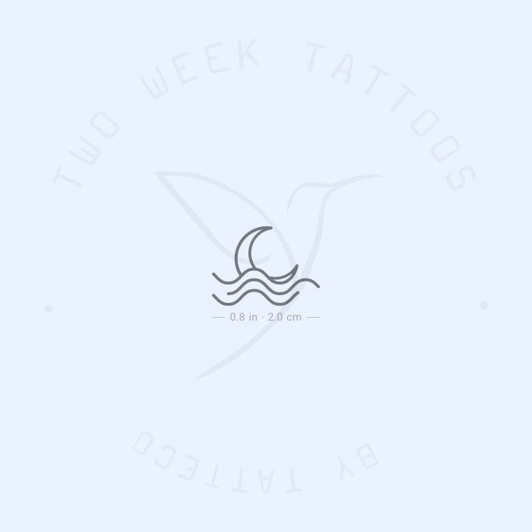 Little Sea Moon Semi-Permanent Tattoo - Set of 2