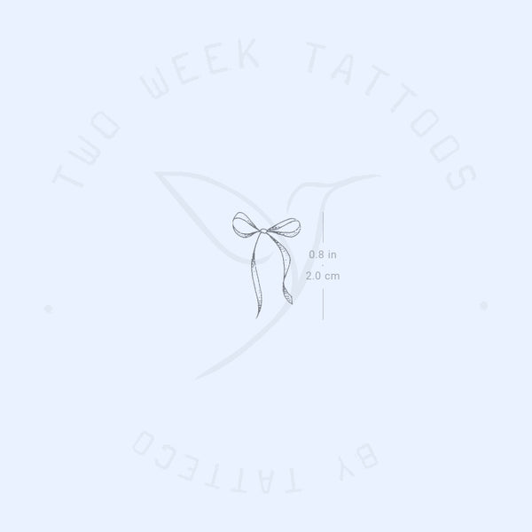Little Ribbon Bow Semi-Permanent Tattoo - Set of 2
