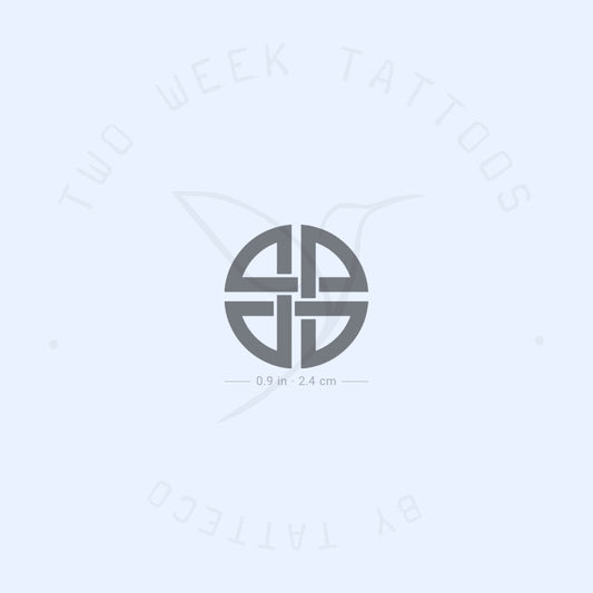 Celtic Shield Knot Semi-Permanent Tattoo - Set of 2