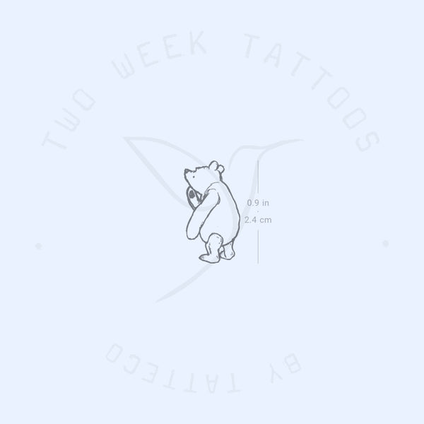 Tiny Pooh Semi-Permanent Tattoo - Set of 2