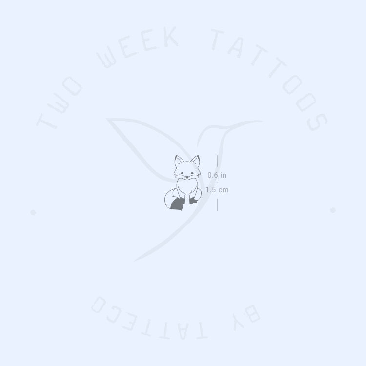 Sitted Fox Semi-Permanent Tattoo - Set of 2