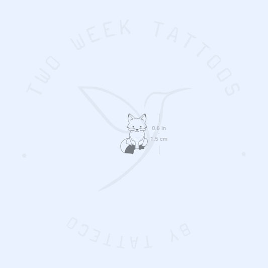 Sitted Fox Semi-Permanent Tattoo - Set of 2