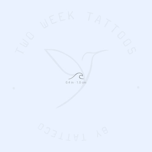 Tiny Wave (right) Semi-Permanent Tattoo - Set of 2