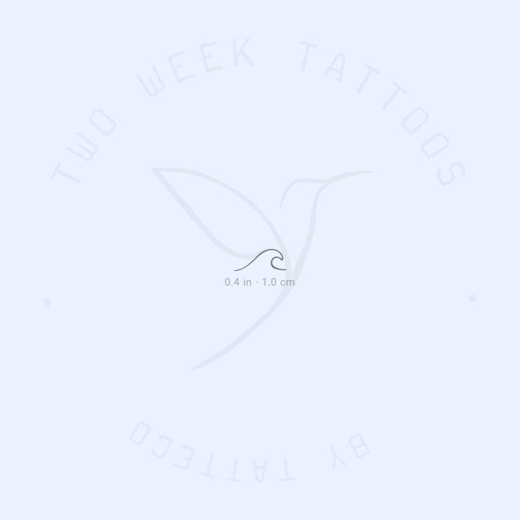 Tiny Wave (right) Semi-Permanent Tattoo - Set of 2