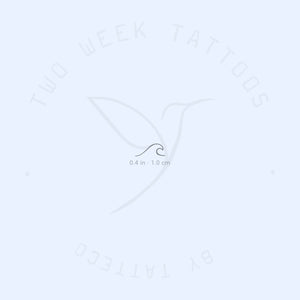 Tiny Wave (right) Semi-Permanent Tattoo - Set of 2