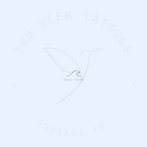 Tiny Wave (right) Semi-Permanent Tattoo - Set of 2