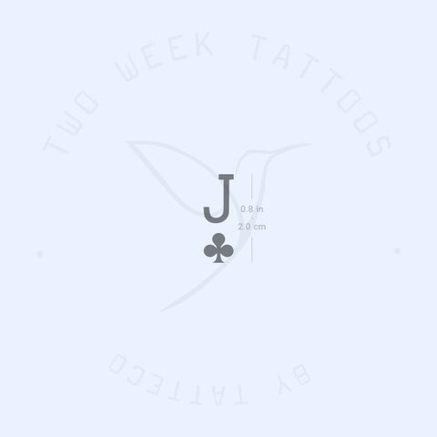 Jack Of Clubs Semi-Permanent Tattoo - Set of 2