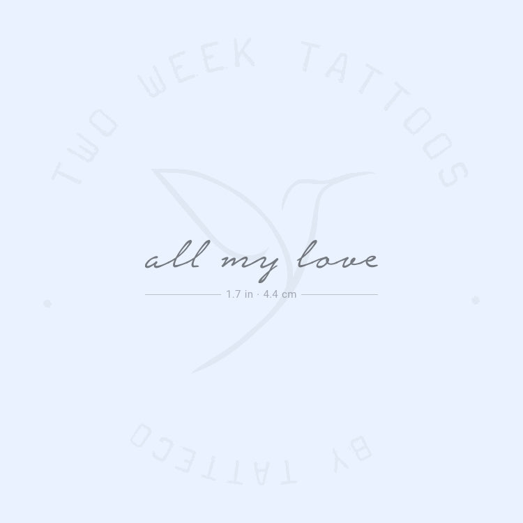 Tatuaje semipermanente "Todo mi amor" - Juego de 2