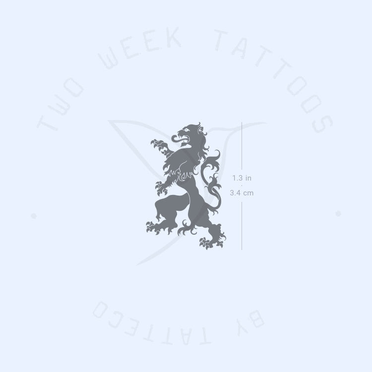 Heraldic Lion Semi-Permanent Tattoo - Set of 2