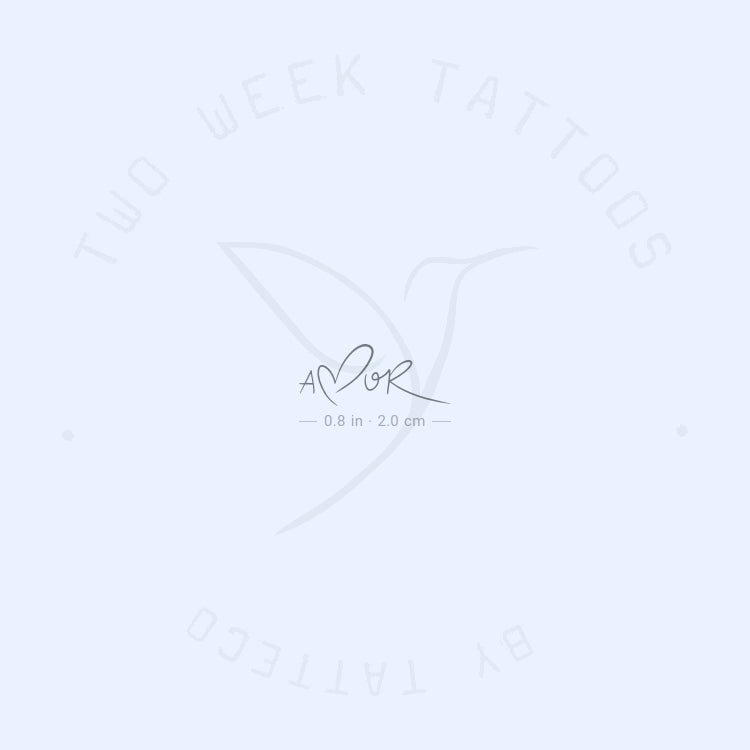Tatuaje semipermanente Amor - Juego de 2