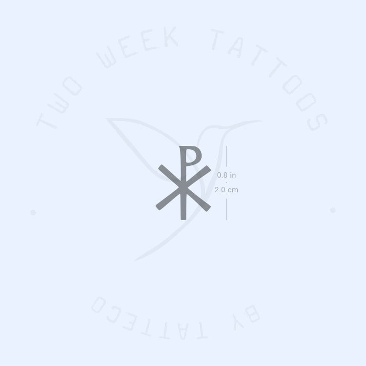 Chi Rho Semi-Permanent Tattoo - Set of 2