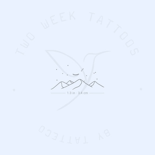 Sleeping Mountain Semi-Permanent Tattoo - Set of 2