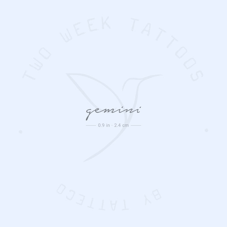 Tatuaje semipermanente de Géminis - Juego de 2