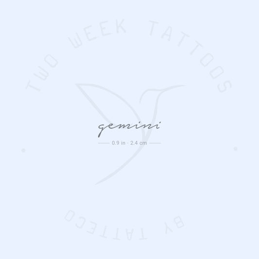 Tatuaje semipermanente de Géminis - Juego de 2