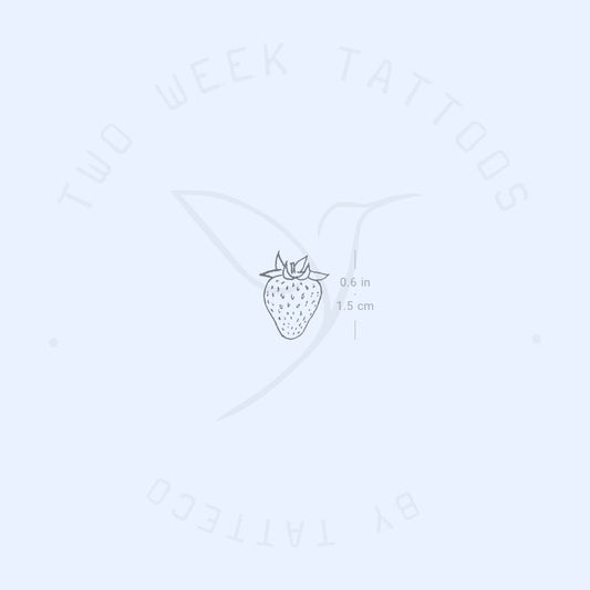 Tiny Strawberry Semi-Permanent Tattoo - Set of 2
