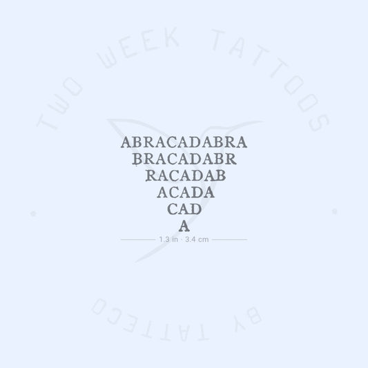Small Abracadabra Semi-Permanent Tattoo - Set of 2