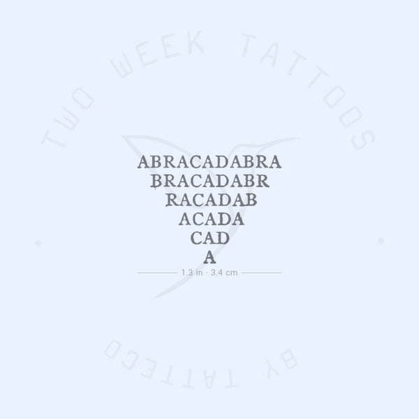 Small Abracadabra Semi-Permanent Tattoo - Set of 2