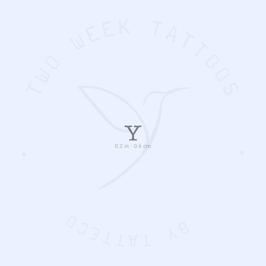 Y Typewriter Uppercase Semi-Permanent Tattoo - Set of 2
