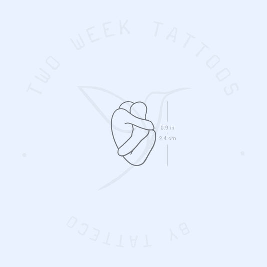 Small Anatomical Hug Semi-Permanent Tattoo - Set of 2