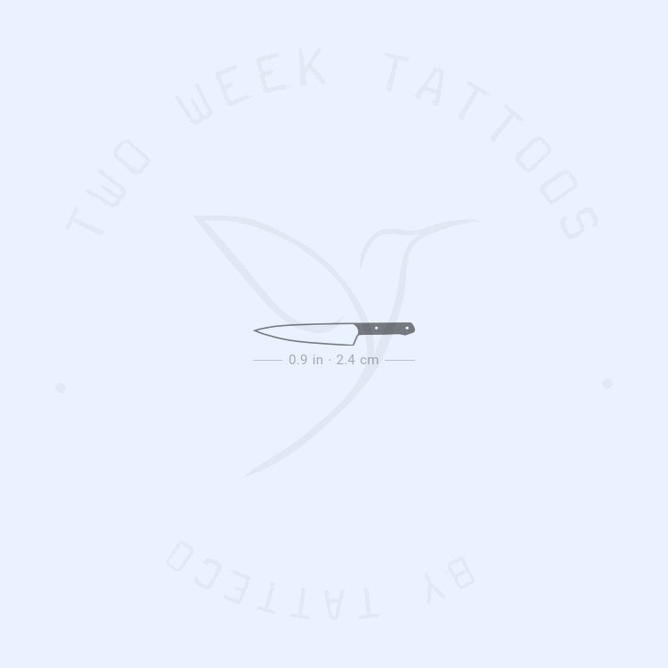 Knife Outline Semi-Permanent Tattoo - Set of 2