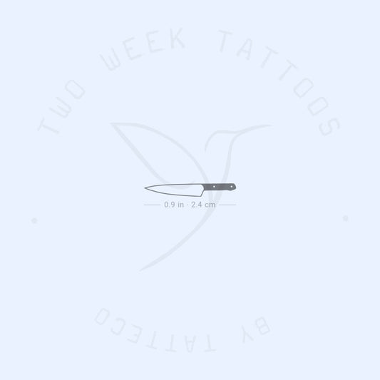Knife Outline Semi-Permanent Tattoo - Set of 2