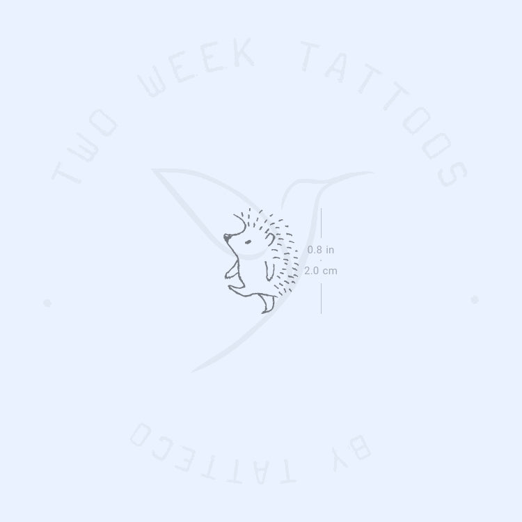 Tatuaje semipermanente de erizo (juego de 2)