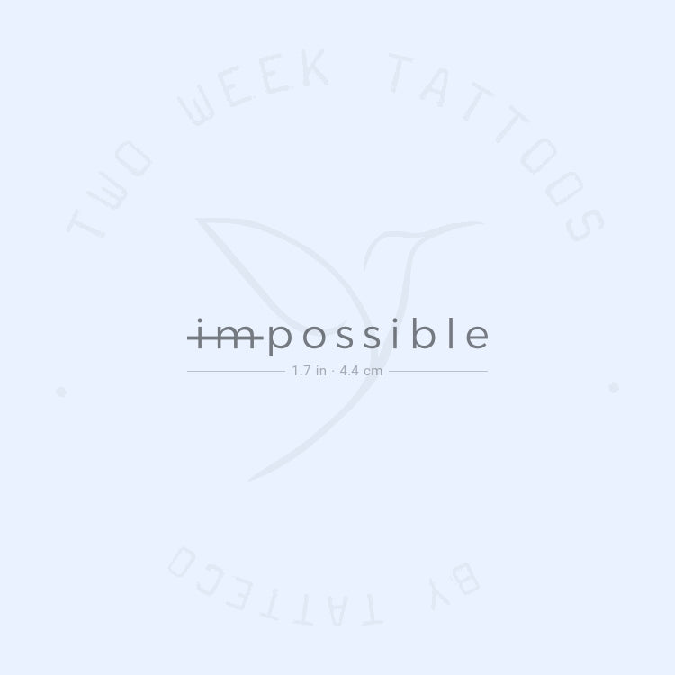 Im Possible Semi-Permanent Tattoo - Set of 2