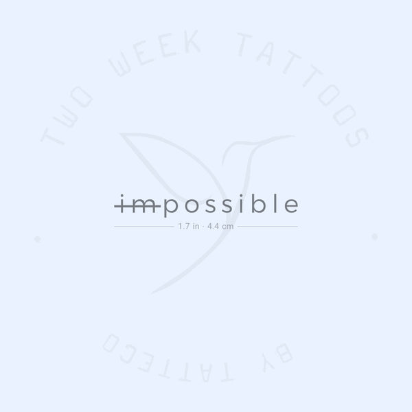 Im Possible Semi-Permanent Tattoo - Set of 2