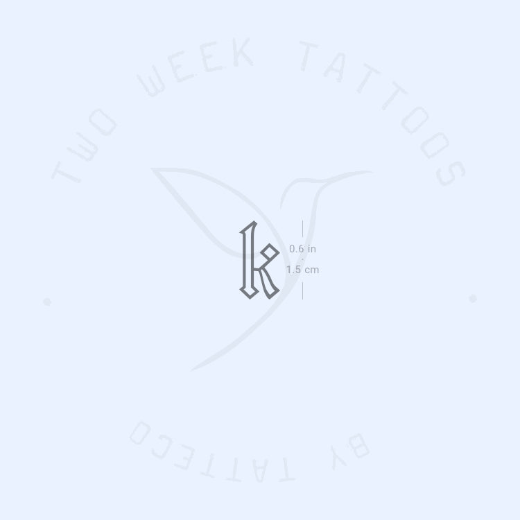 K Semi-Permanent Tattoo - Set of 2