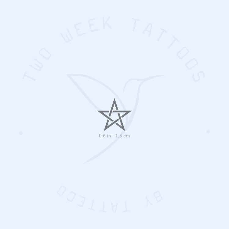 Interlaced Pentagram Semi-Permanent Tattoo - Set of 2