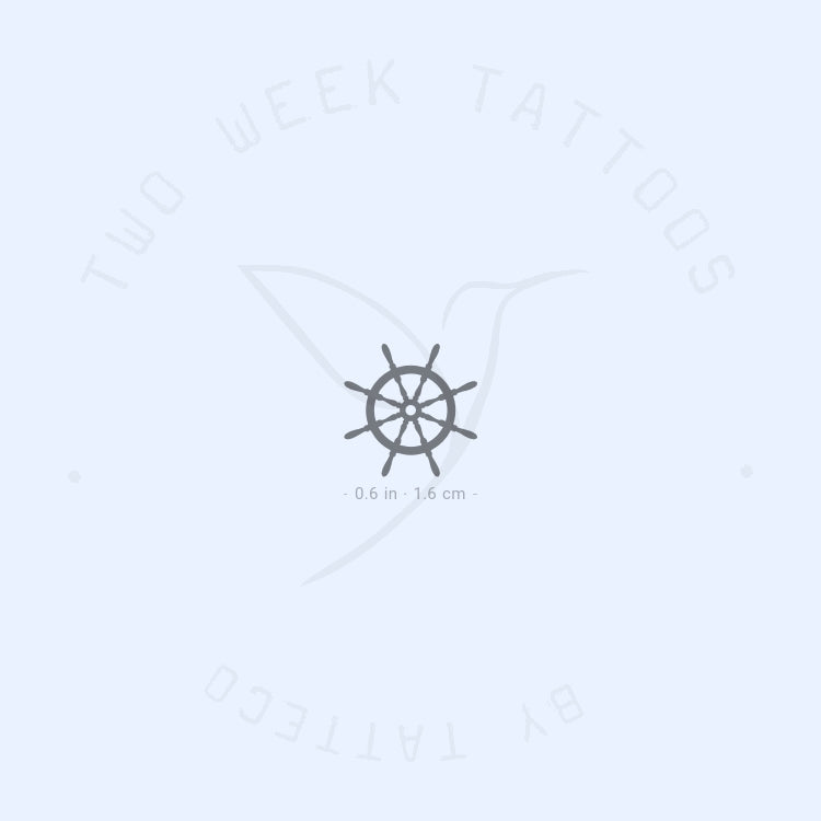 Ship Wheel Semi-Permanent Tattoo - Set of 2