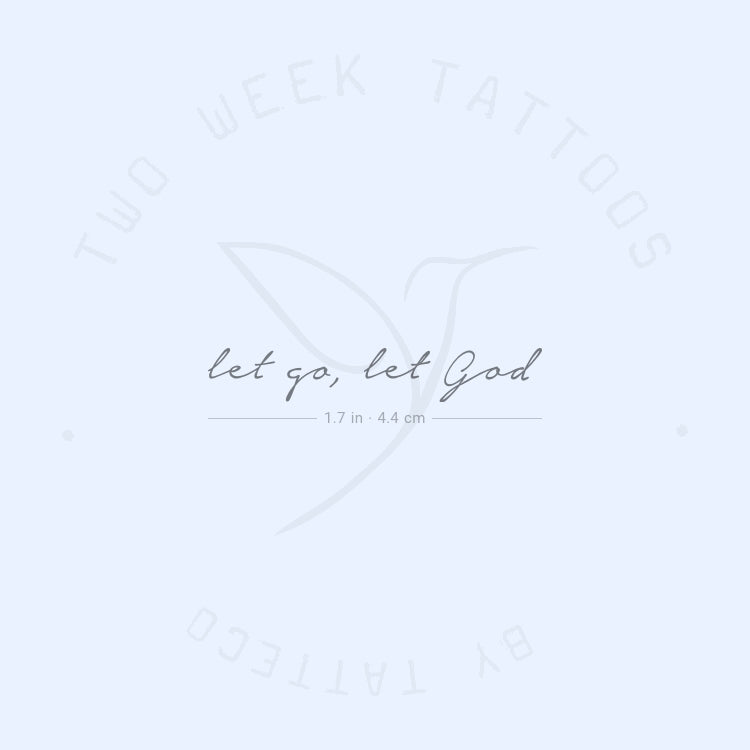 Let Go, Let God Semi-Permanent Tattoo - Set of 2