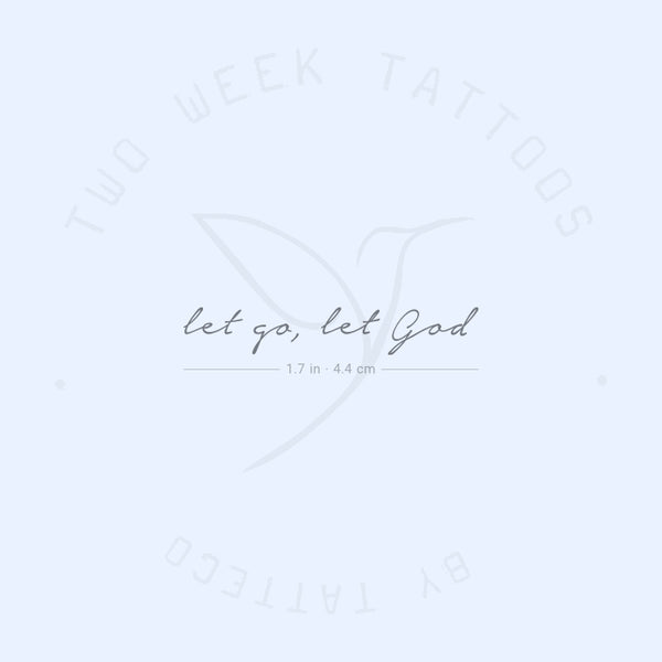 Let Go, Let God Semi-Permanent Tattoo - Set of 2