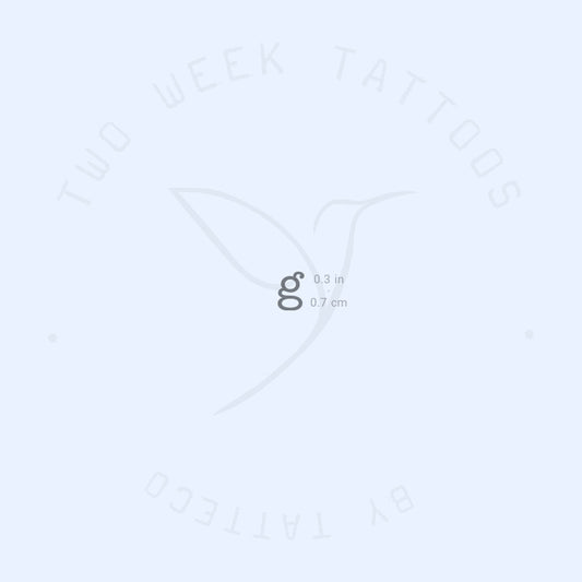 G Typewriter Lowercase Semi-Permanent Tattoo - Set of 2