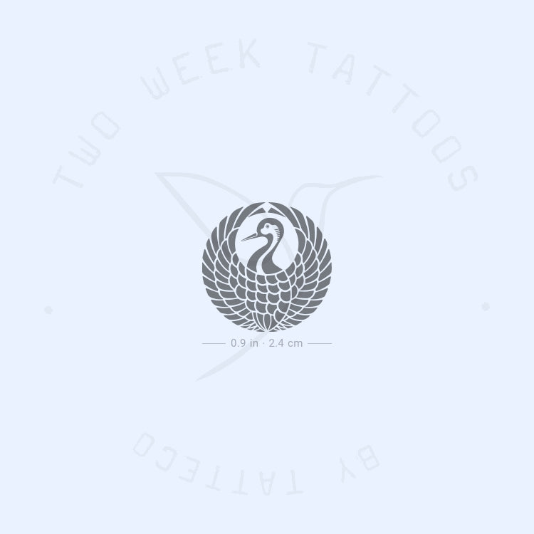 Tatuaje semipermanente de cresta de grulla - Juego de 2