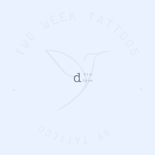 D Typewriter Lowercase Semi-Permanent Tattoo - Set of 2