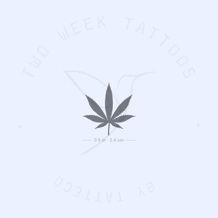 Tatuaje semipermanente de hoja de marihuana - Juego de 2